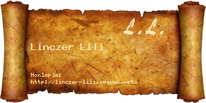 Linczer Lili névjegykártya